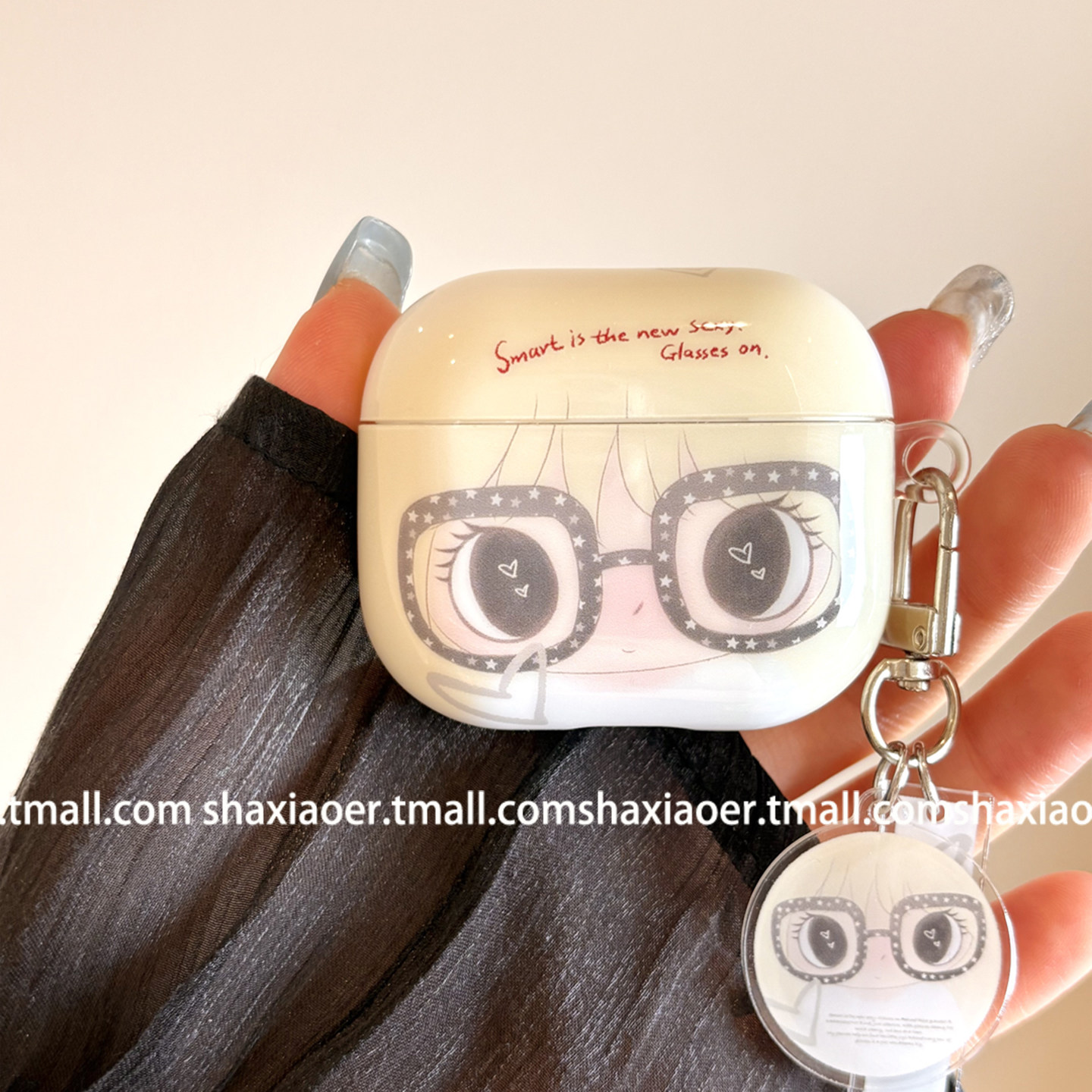 Y2K千禧甜酷少女风适用airpods4保护壳airpodspro3保护套新款苹果耳机保护壳pro2耳机套女款二三4代耳机壳ins - 实物图