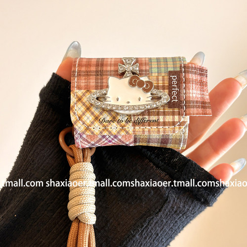 适用苹果耳机壳皮质翻盖