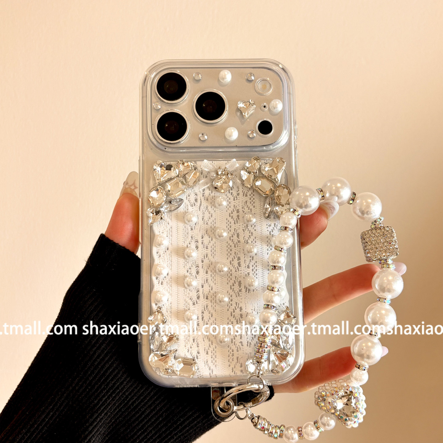 轻奢公主风镶钻碎钻适用苹果17手机壳iphone17pro女款18promax新款15防摔16pro保护套闪钻高级感个性网红小众