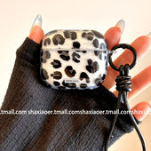 ins风豹纹适用airpodspro3保护套新款 airpods4耳机套三代pro2苹果无线蓝牙耳机保护套耳机保护壳女款 高级感潮