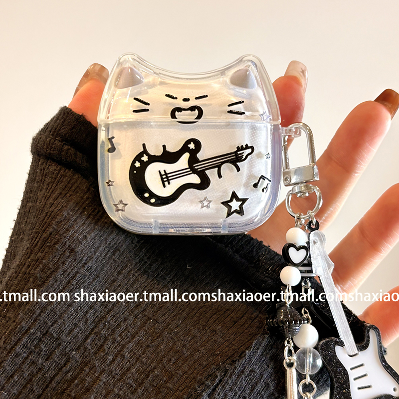 适用苹果耳机壳猫咪情侣