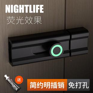 打孔铝合金插销UCX门栓老式门门窗防盗插扣锁免卫生间加厚明木装