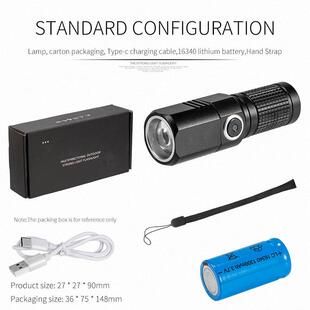 跨境迷你强光小手电户外便携可充电防水变焦迷你随身手电