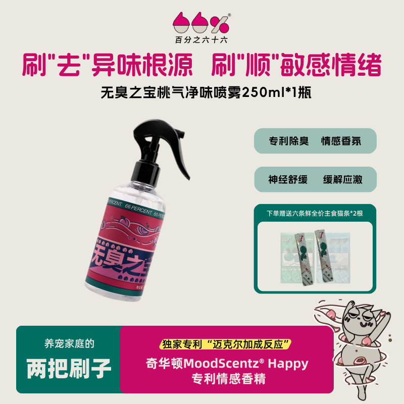 百分之六十六白桃净味喷雾