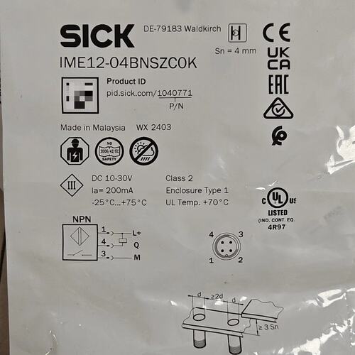 IME12-04BNSZC0K接近开关 电感式传感器-议价