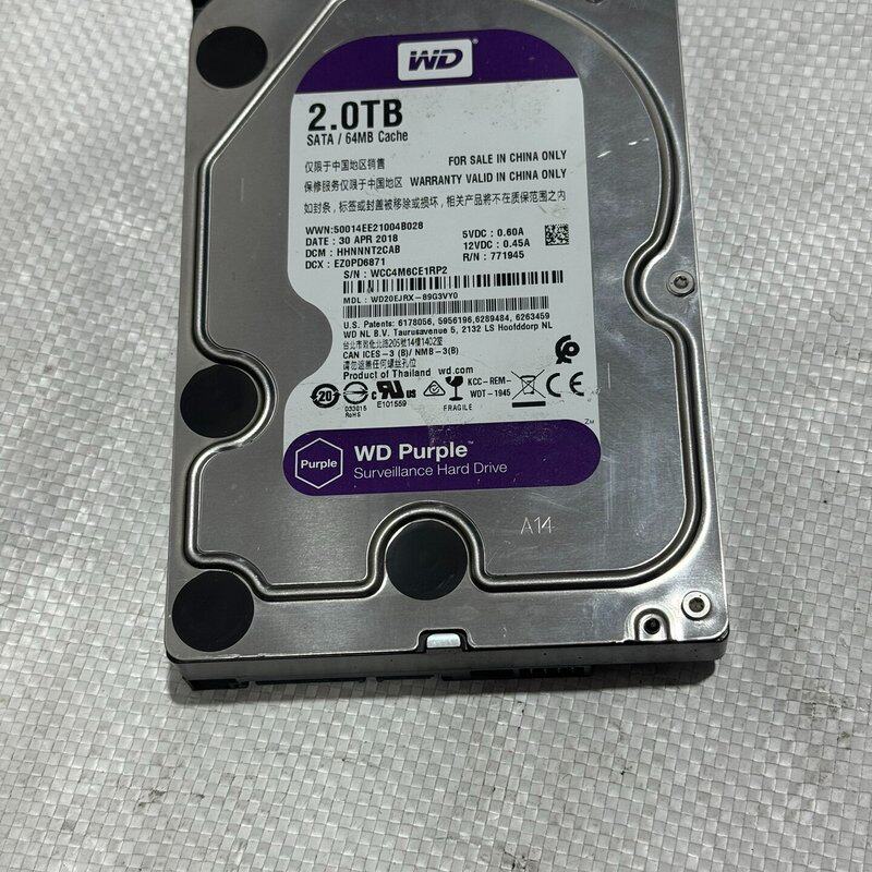 西数2T紫盘 WD20PURX 监控硬盘 2TB SATA台式机录像机存储-议价