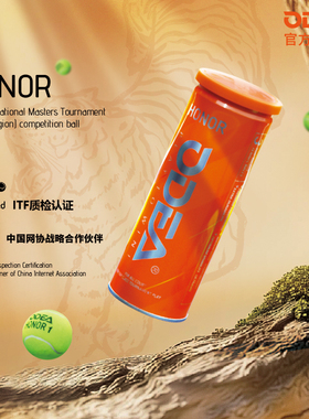 ODEA欧帝尔网球HONOR比赛有压网球3粒铁罐装高弹耐打耐磨训练网球