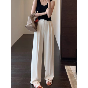 INFINILINE王炸神裤大长腿垂顺高腰直筒裤宽松阔腿西裤女春夏新款