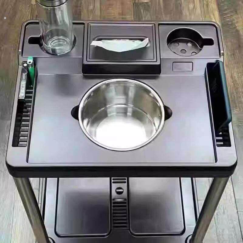 棋牌室麻将机茶几麻将桌旁小茶机茶水架放水杯塑料茶台茶吧机小桌