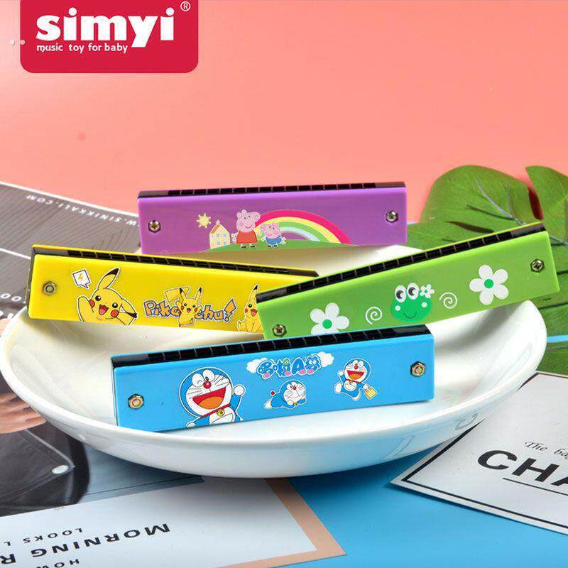 乐宝儿新款小猪口哨笛子16孔双排儿童初学者口琴乐器幼儿园男女孩