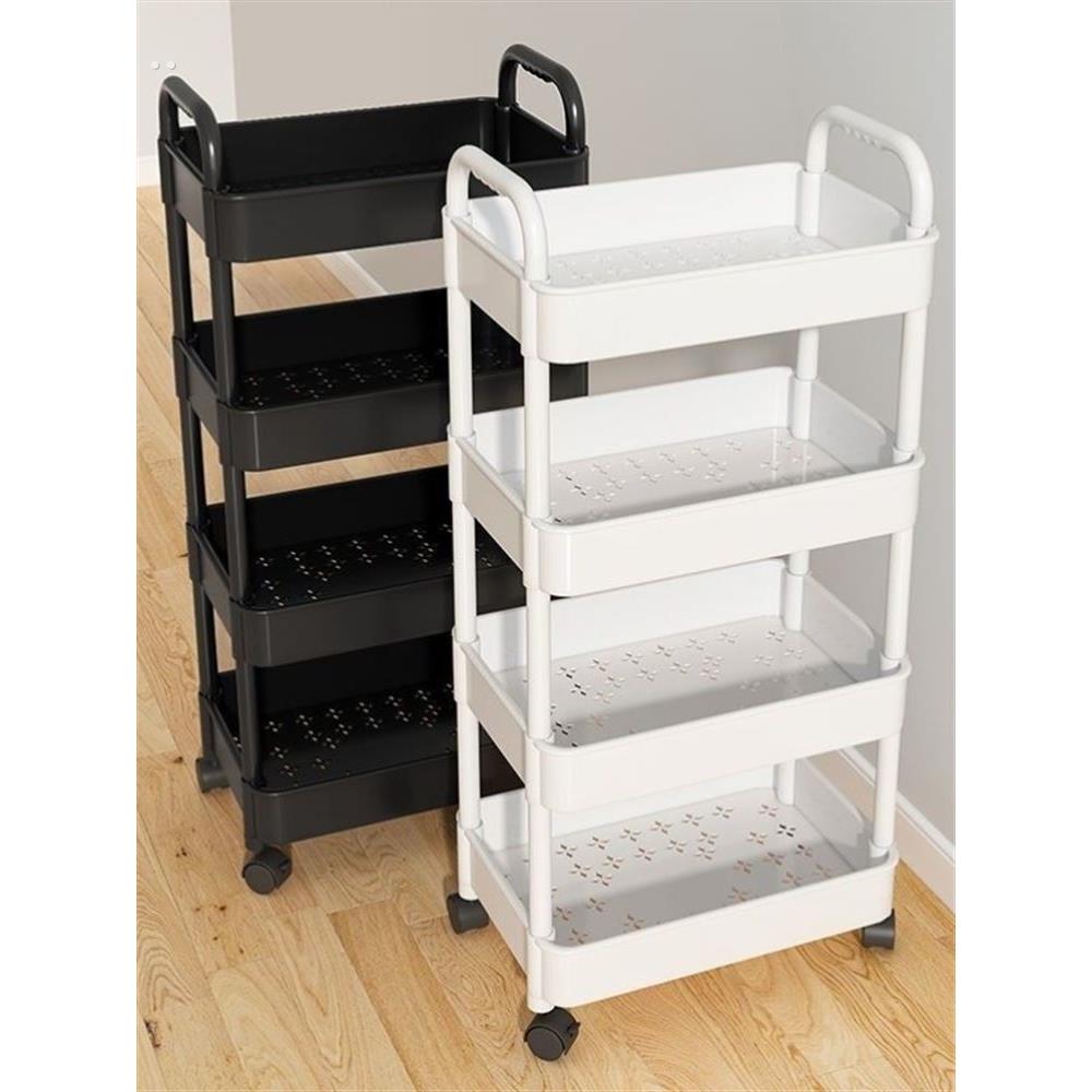 小推车置物架落地客厅厨房浴室移动多层零食架卧室床头收纳储物架