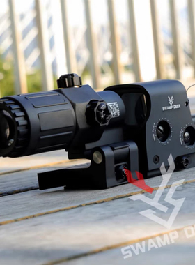 沼泽鹿金属全息红点558G33侧翻模型20MM快拆固定3倍放大模型弹弓