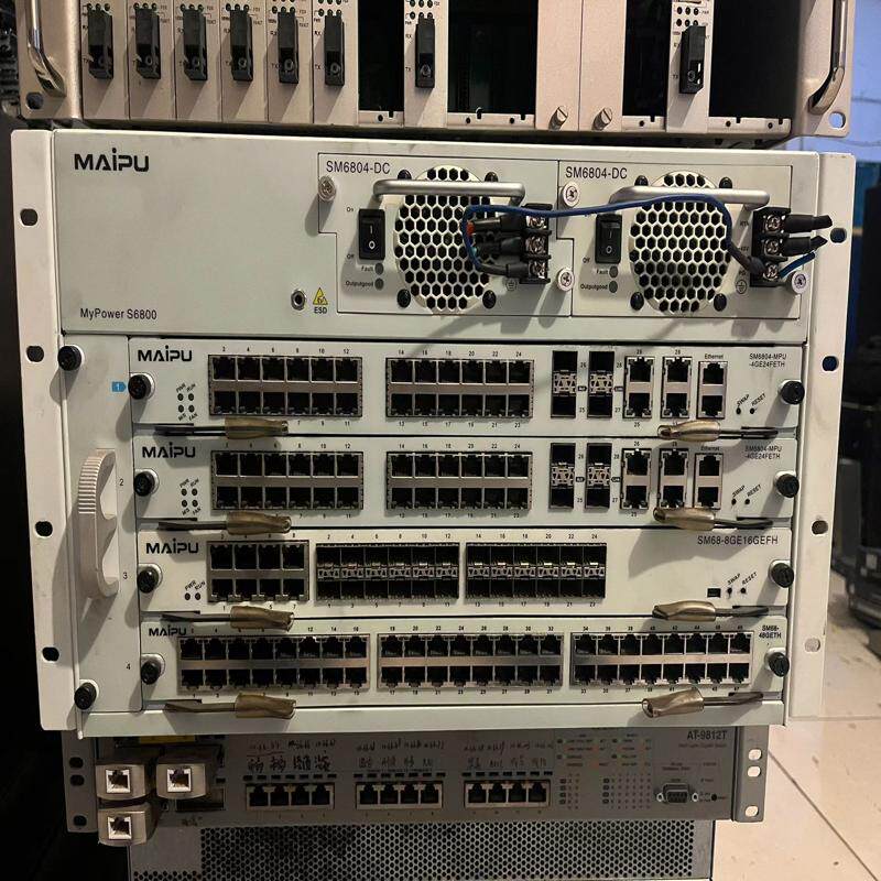维修检查销售迈普s6800核心交换机一台，机房下架，技术问题