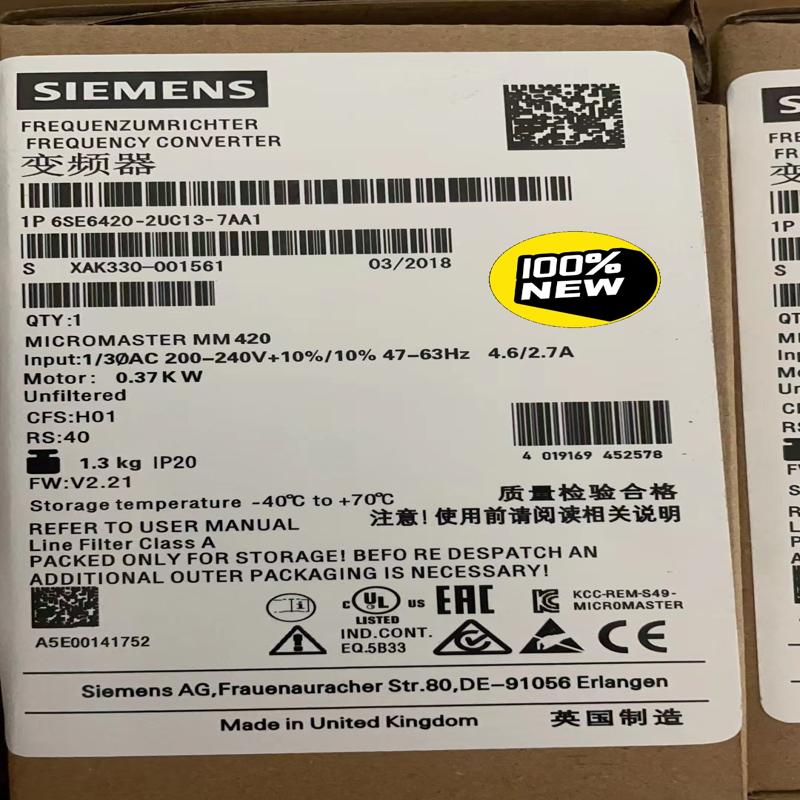 维修检查6SE6420-2UC13-7AA1西门子全新MM4