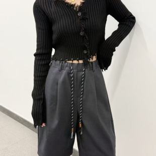 新品 五分短裤 休闲裤 时尚 女宽松显瘦百搭长裤 设计师品牌2025年秋季