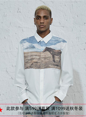 纽约潮牌Profound Foundation支线 西部草原风景 嘻哈长袖衬衫