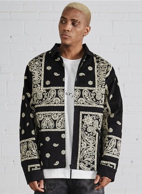 纽约潮牌Profound Foundation支线 复古腰果花 洗水做旧夹克外套