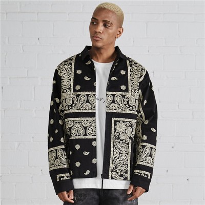 纽约潮牌Profound Foundation支线 复古腰果花 洗水做旧夹克外套