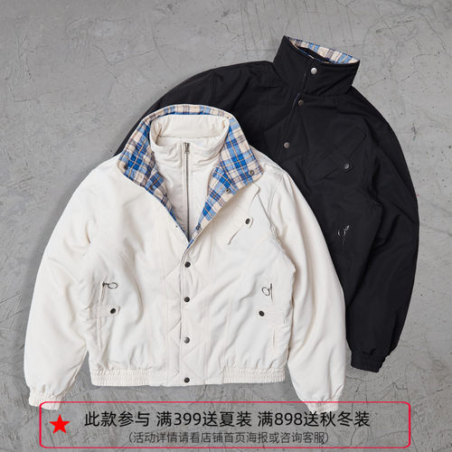 纽约潮牌Profound Foundation支线 复古风假两件结构棉服外套