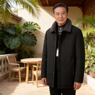 新品中老年男装翻领加厚棉衣秋冬保暖外套爸爸装爷爷装短棉袄棉服