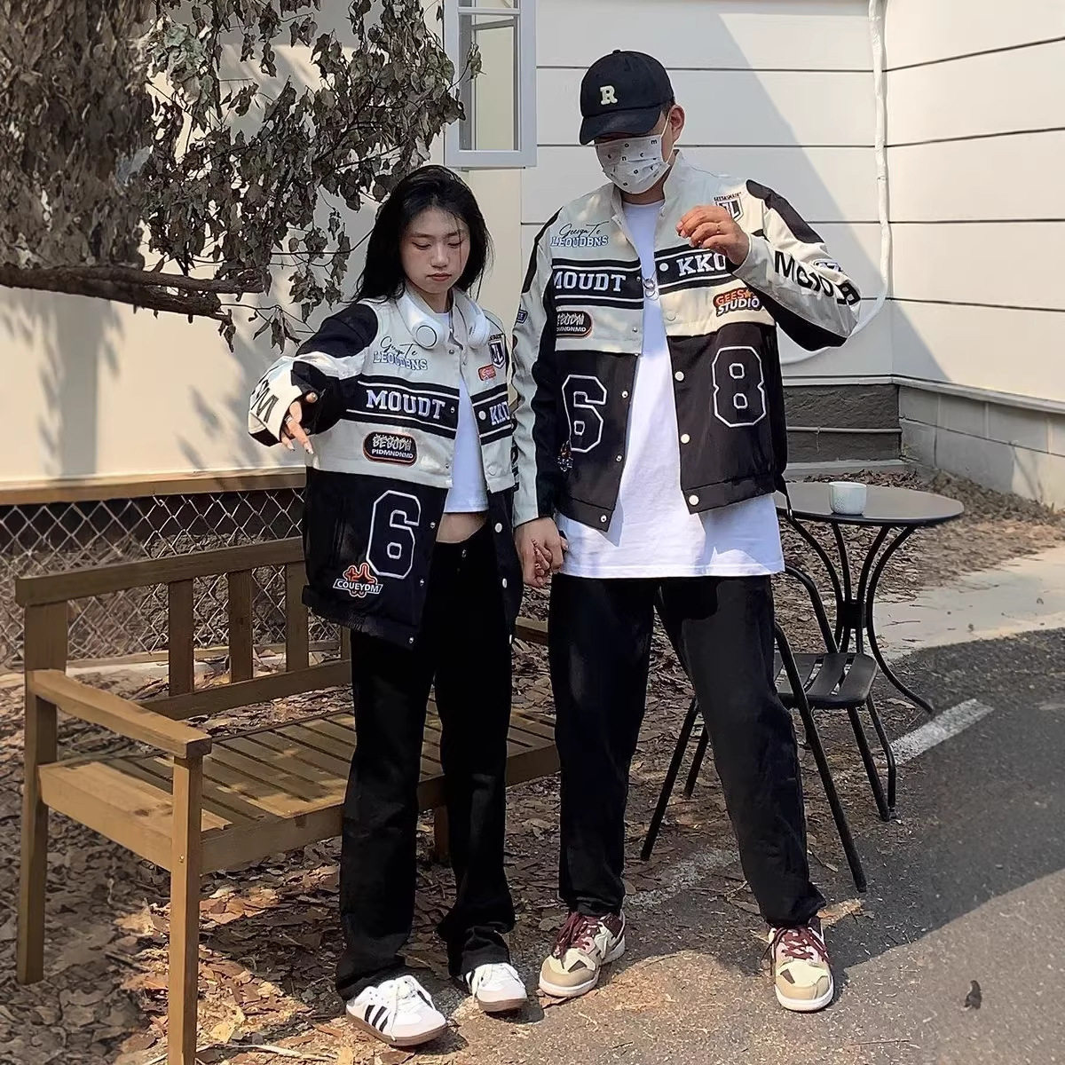 美式潮牌设计感原宿风机车服夹克外套女春秋新款潮