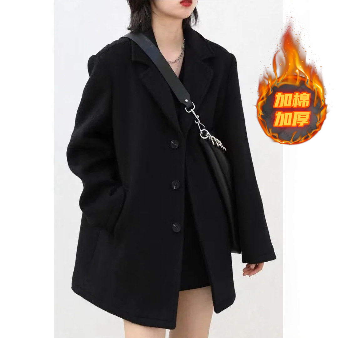 西装呢子大衣女2026秋冬季新款毛呢外套加厚小个子高级感