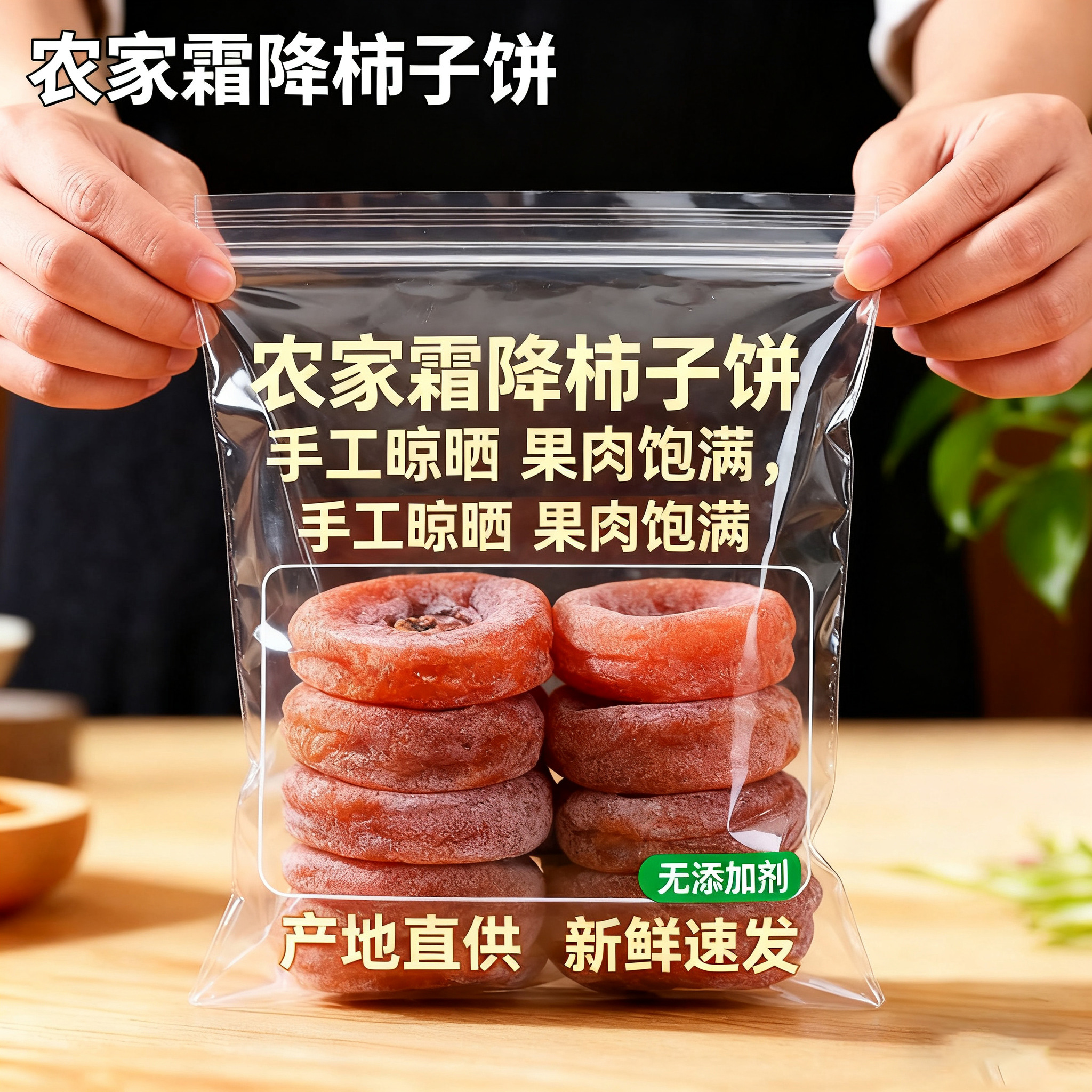 柿子饼霜降柿饼农家流心圆柿子独立包装非陕西富平柿饼官方旗舰店
