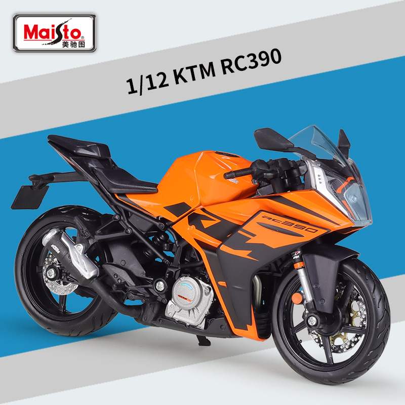 美驰图1:12KTM RC390重机车仿真合金摩托车成品模型玩具礼品摆件