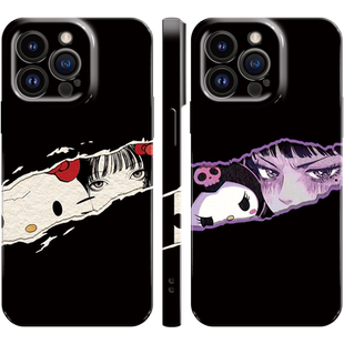 川上富江手机壳苹果14plus漫画xsmax闺蜜iPhone15pro猫xs超薄13mini女生12promax菲林11适用17防摔x套8