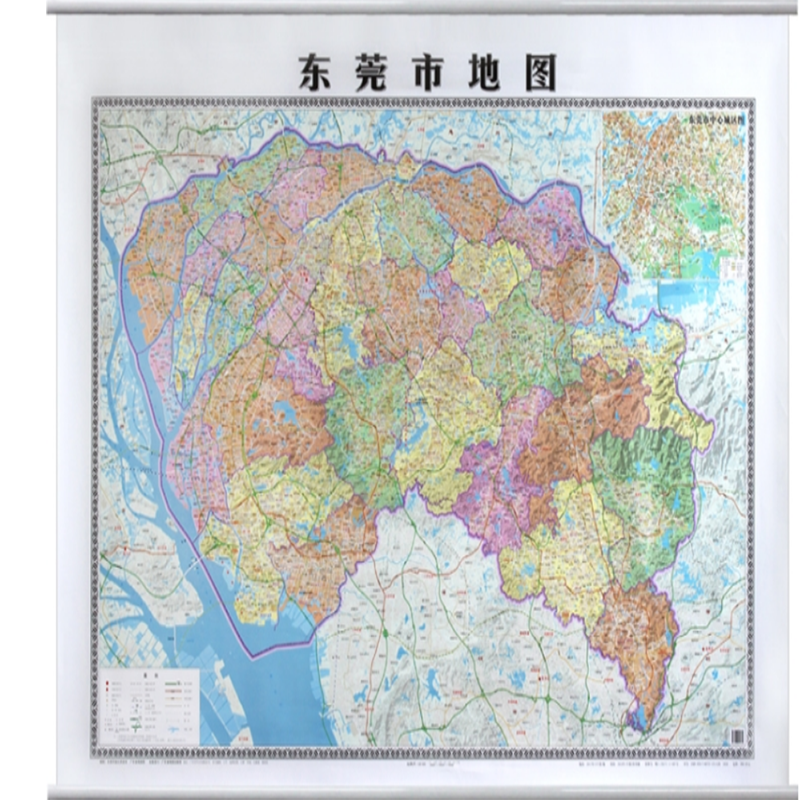 顺丰包邮2022新版东莞市地图挂图
