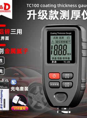 R&D TC100漆膜仪 二手车漆膜仪高精度涂层测厚仪镀锌油漆测量仪