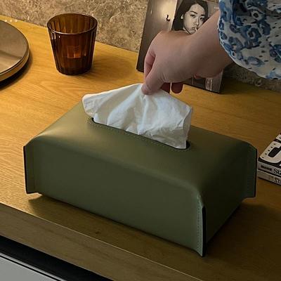 皮革抽纸盒家用客厅高档高级感皮质纸巾盒轻奢简约高颜值餐巾纸盒