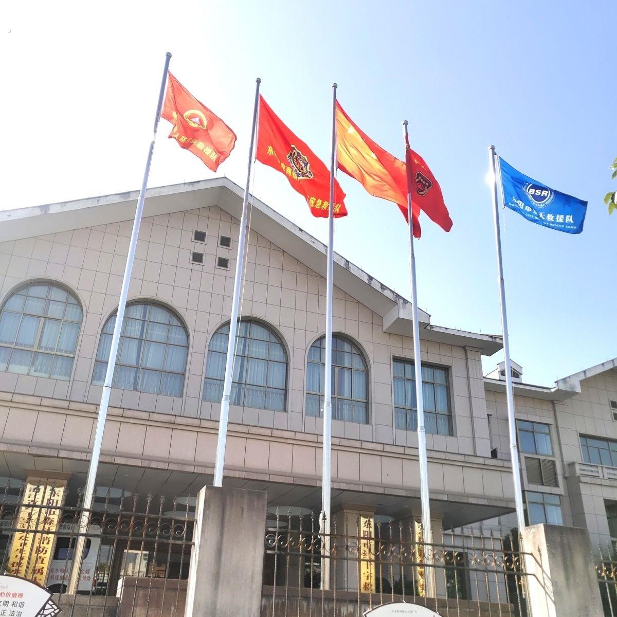 户外不锈钢棋杆6米升降棋杆政府公司学校工地手摇伸缩棋杆加粗