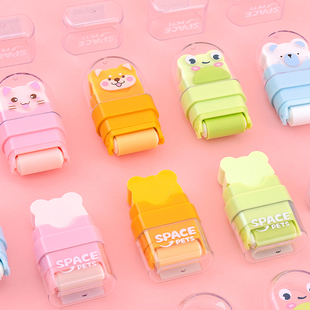 晨光滚轮橡皮擦Q5501卡通动物造型儿童干净不易留痕创意可爱胶擦