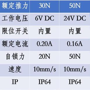 直流6V24V 微型电动推杆伸缩杆 小型迷你往复推拉直流电机传动器