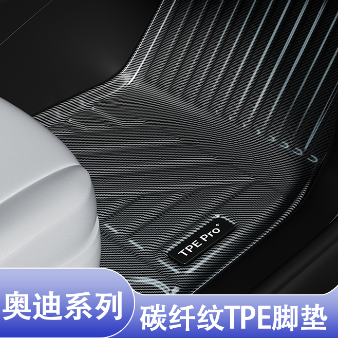 奥迪碳纤维全包围TPE脚垫