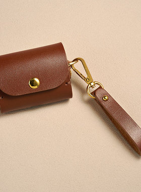 真皮苹果耳机Airpods pro保护套 Apple第1代2代耳机壳 头层牛皮手工制作