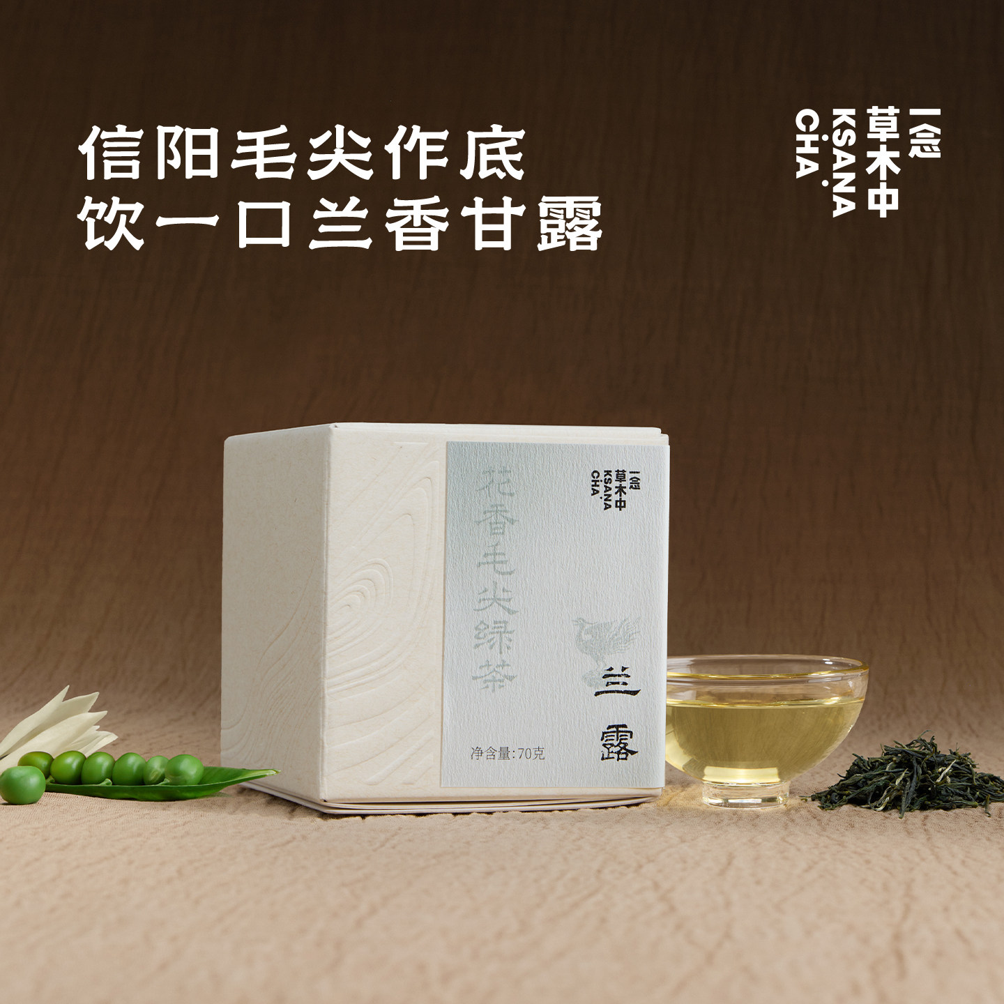 一念草木中兰露·花香毛尖绿茶冷泡茶|70g原叶茉莉花茶