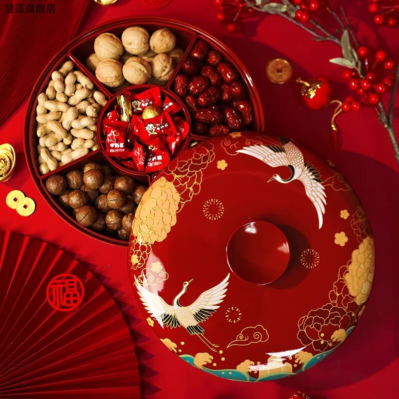 新年春节乔迁干果盘糖果盒摆件