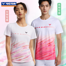 victor胜利威克多羽毛球服男女短袖套装无袖速干透气专业比赛T恤