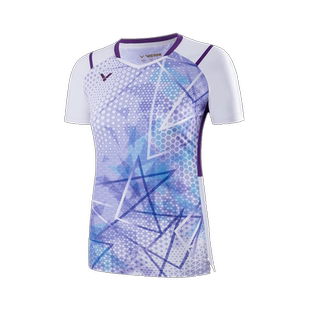 2025victor胜利羽毛球服女款大赛服球星比赛款夏季速干短袖运动服