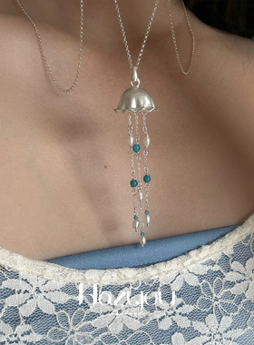 水母原创天然珍珠长毛衣项链女