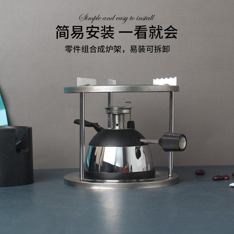 不锈钢瓦斯炉架迷你咖啡炉便携折叠可拆卸加热支架酒精灯架壶摩卡,餐饮具,摩卡壶,淘宝优惠券,粉丝福利购,淘宝优惠卷