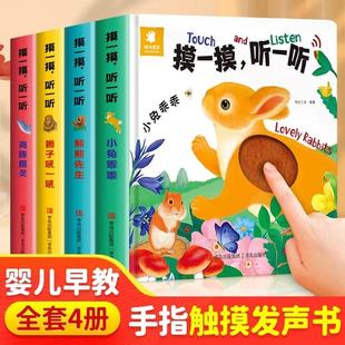 摸一摸听一听发声书0 2岁幼儿早教撕不烂玩具 3岁宝宝启蒙认知卡1