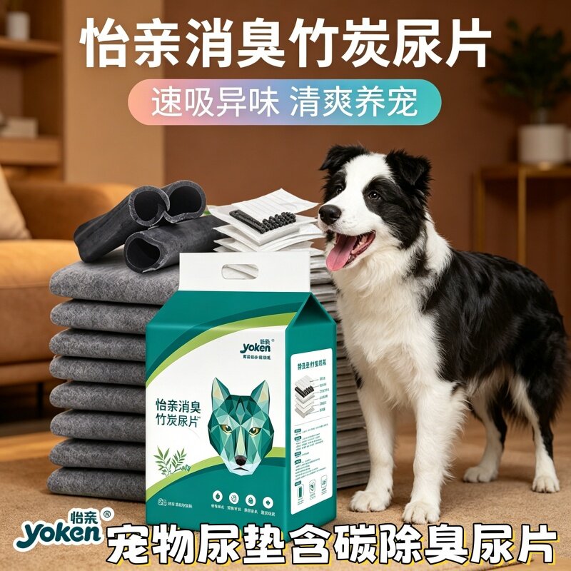 怡亲含碳加厚除臭防漏尿垫猫尿布泰迪尿不湿吸水垫犬用一次性