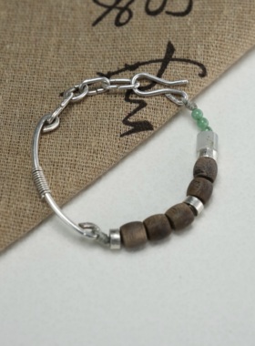 原创国风复古半镯半链男生手链情侣手链生日礼物