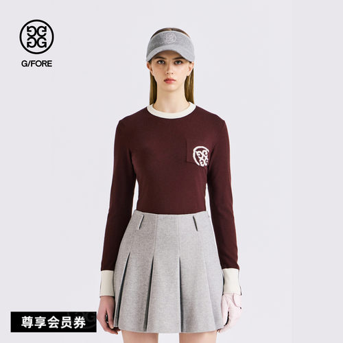 G/FORE吉福官方秋冬女士高尔夫服装CREWNECK SWEATER套头衫