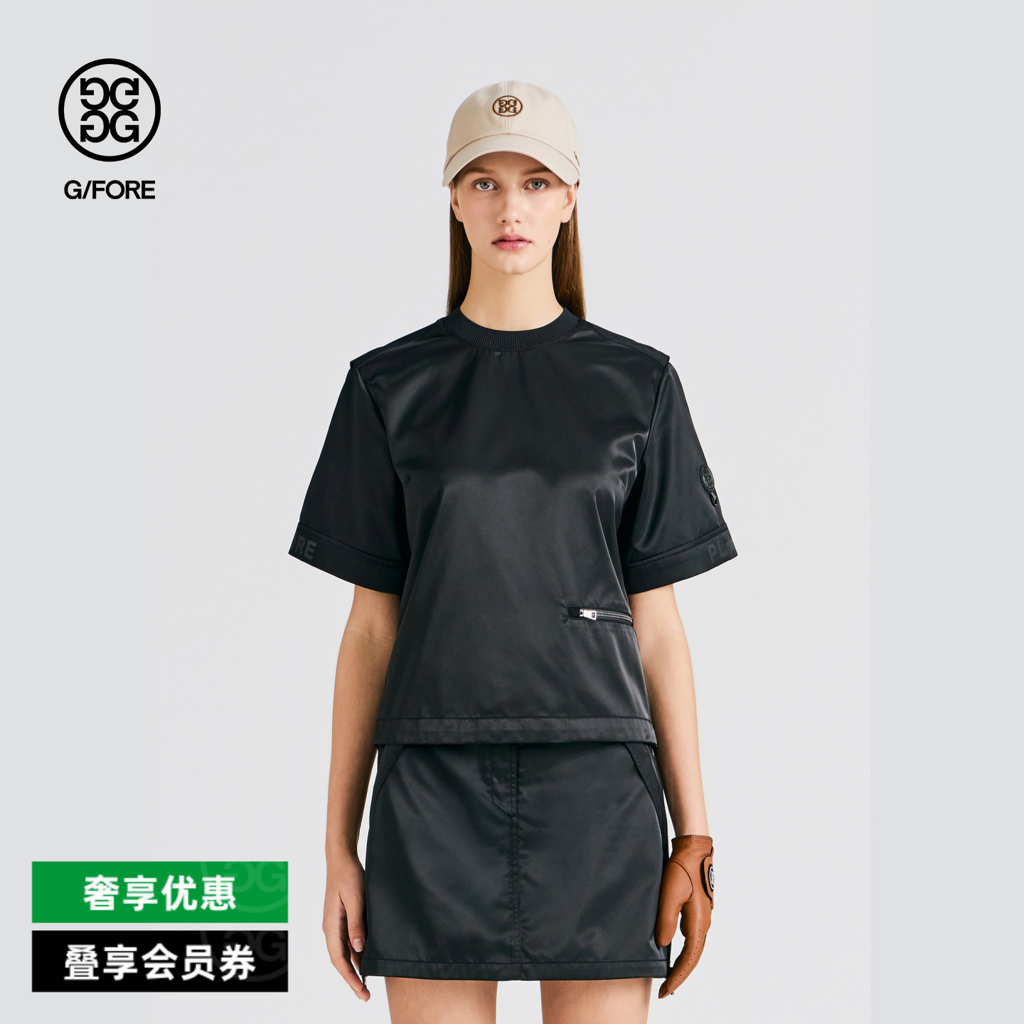 G/FORE吉福官方女士高尔夫服装CREWNECK TEE套头T恤衫图片