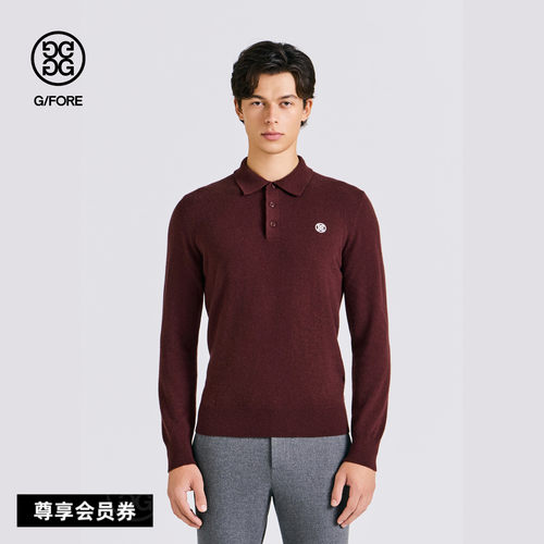 G/FORE吉福官方男士高尔夫服装CASHMERE POLO长袖POLO