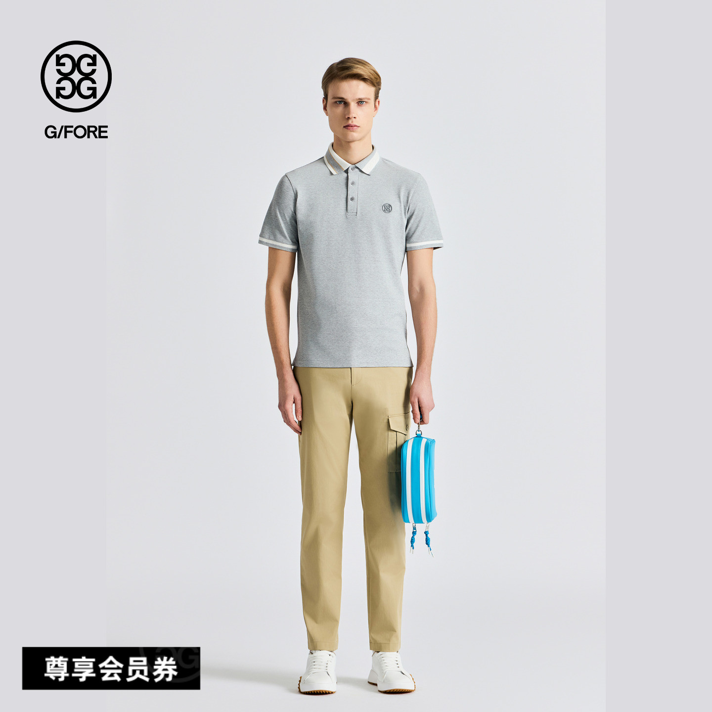 G/FORE吉福官方春夏新品男士高尔夫服装COLLAR-POINTED短袖POLO衫